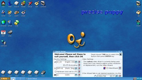 Puppy Linux Precise version screenshot found online