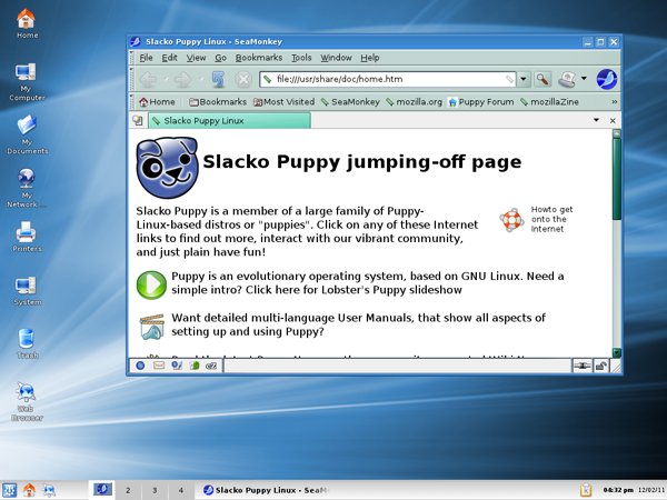 Puppy Linux Slaco Version screenshot found online