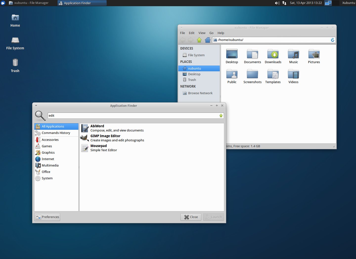 Xubuntu file manager